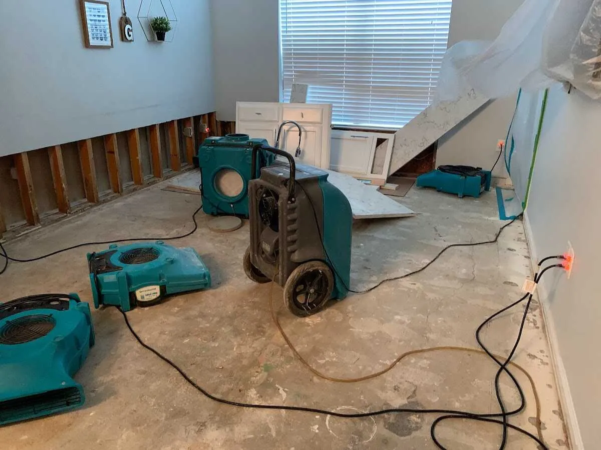 Dehumidifier in flood-cut room for Water Extraction & Removal in Vero Beach South